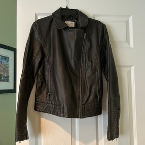 Black faux leather jacket